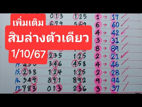 ชุดเด็ดสิบล่างตัวเดียว17งวดติดงวดนี้ได้ตัวเดียวงวเ11067ชุดเพ