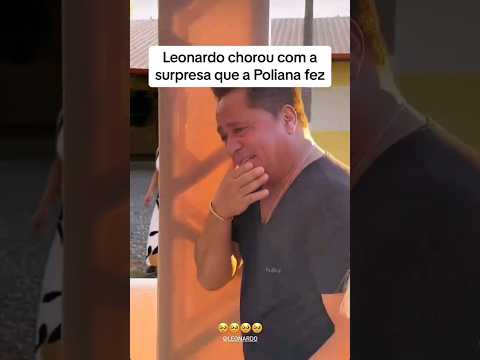 Leonardo, emocionado 😢 quando viu seu amigo Amada Batista cantar no seu aniversário na fazenda.