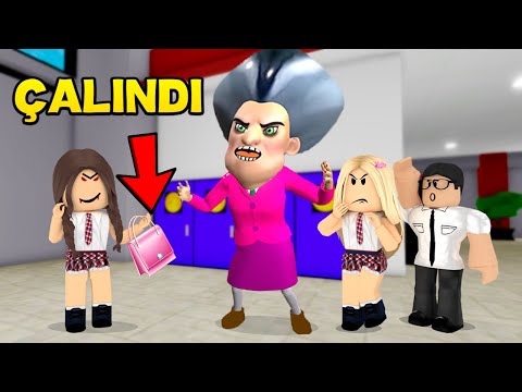 ÇANTAM ÇALINDI! SCARY TEACHER OKULDA ARAMA YAPTI 😱 BROOKHAVEN 🏡 RP