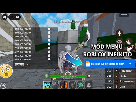 MOD MENU ROBLOX! NOVO MELHOR MOD APK ATUALIZADO DE ROBUX INFINITOS? 2025!!