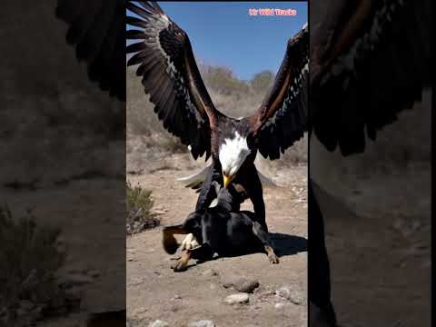Friendship between a dog and an eagle #mrwildtracks #animals #shorts