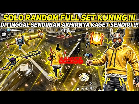 SOLO RANDOM SQUAD FULL SET KUNING !!! AWALNYA DITINGGAL SENDIRIAN ENDINGNYA KAGET SENDIRI KAN !!!