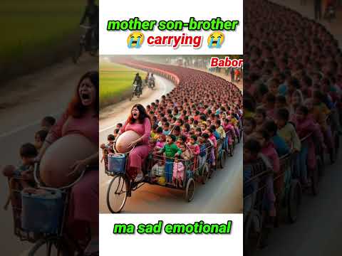 ma son-brother cycle riding Sad 😭 carrying emotional shorts | cycle ride ma son-brother #shorts