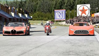 Kawasaki Ninha H2 vs Mercedes-Benz Vision GT vs Bugatti Divo