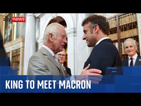King to warn of 'complex threats' facing UK and France - as Macron begins his first state visit