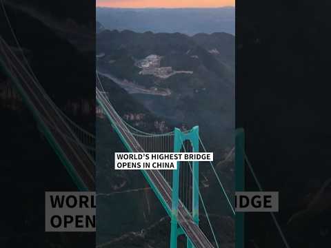 World's highest bridge opens in China | AFP #shorts