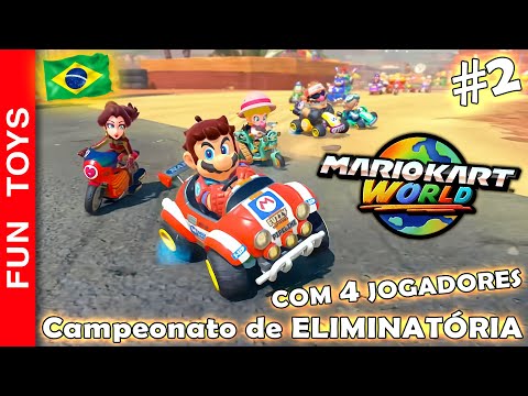 Mario Kart World #2 - NOVO MODO de jogo: ELIMINATÓRIA!!! Com 4 Jogadores, para quem você vai torcer?