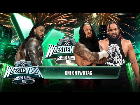 Roman Reigns vs Solo Sikoa and Jacob Fatu One vs Two Tag Team Match  @WWE @CuLts2KGaMinG