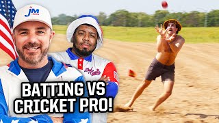 American Baseball Players Try Beach Cricket!