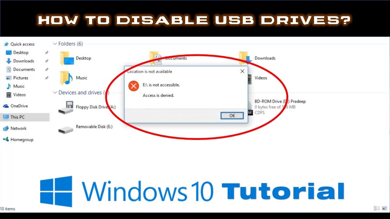 How To Disable USB Drives on Windows 10 The Teacher