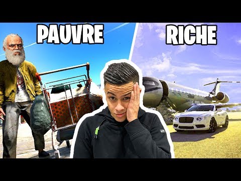 24H RICHE VS PAUVRE SUR GTA 5 !