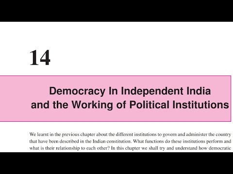 Democracy In Independent India and the working of Political Institution(part 1)|10th sst chapter 14