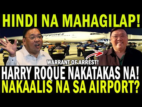 HARRY ROQUE NAKATAKAS NA! NAKAALIS NA SA AIRPORT? HINDI NA MAHAGILAP! WARRANT OF ARREST TUMAKAS NA!