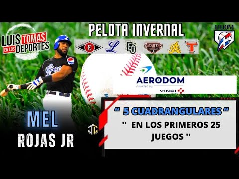 ! 5 Cuadrangulares en Los Primeros 25 Juegos para Mel Rojas Jr ! #LIDOM 2023-2024