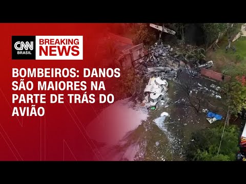 Bombeiros: Danos são maiores na parte de trás do avião | AGORA CNN