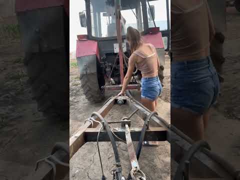 МТЗ-82 с прицепом #shorst #withme #tractor #farming