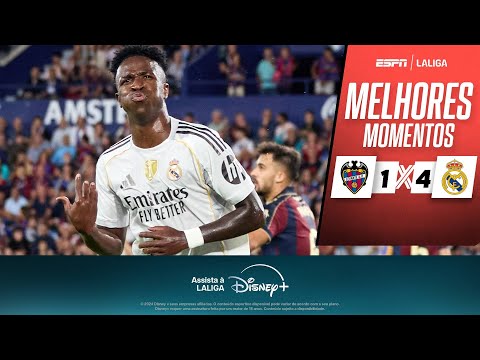 VINICIUS JR. FAZ GOLAÇO ABSURDO DE TRIVELA, E REAL MADRID GOLEIA O LEVANTE | Melhores Momentos
