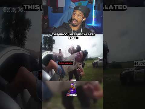 Police Encounter Escalates Rapidly!! #SHORTS #poppabenji