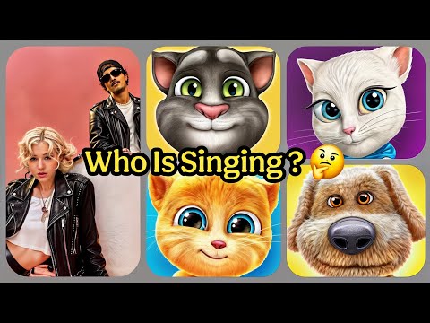 Who Is Singing Tom Or Angela Or Ben Or Ginger ? 🤔 | Talking Tom Guess Challenge Can You Guess? 🤔