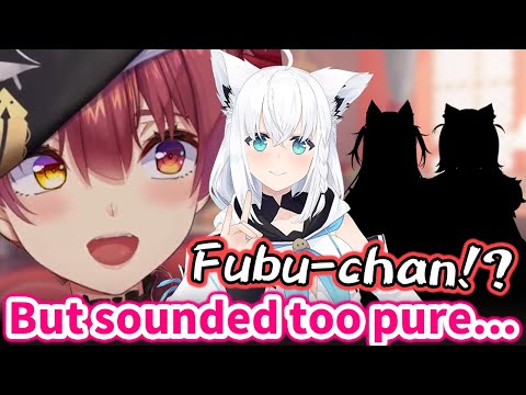 Marine got surprised by Fubuki's too pure voice, but it was actually...【Hololive/Eng sub】