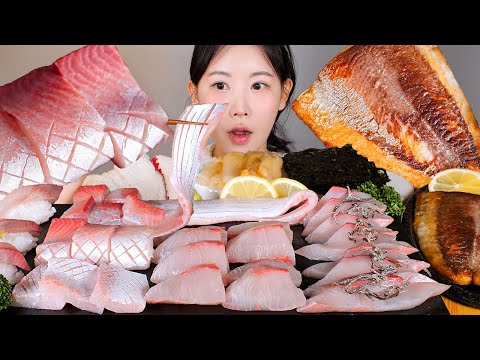 기대 이상이였어..💗 방어 대신 부시리 회, 구이 먹방 yellow tail [eating show] mukbang korean food