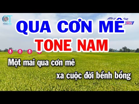 Karaoke Qua Cơn Mê Tone Nam ( Dm ) Nhạc Sống Beat Dễ Hát | Karaoke Đồng Sen