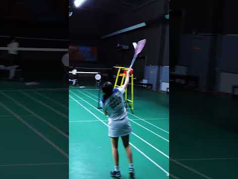 The continuous wave of badminton smashes was unbearable #badminton