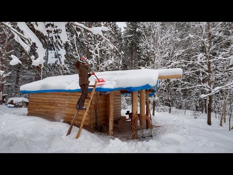 Build the log cabin of your dreams in the SNOWY FOREST!