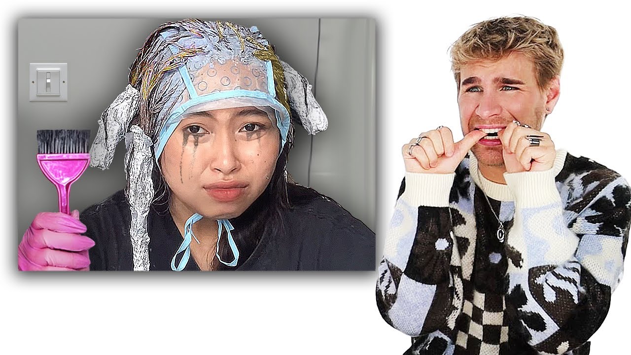 Hairdresser Reacts To DIY Bleach Highlights GONE WRONG