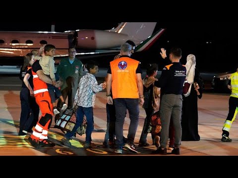YouTube video thumbnail: Italy Evacuates More Than 100 Palestinians From Gaza, Including 31 Children