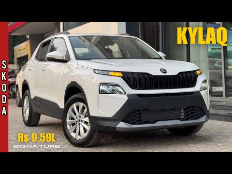 New Skoda Kylaq 2025 🤍 2nd Base Model - Signature @ Rs 9.59L | Most Detailed Walkaround Review!