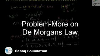 Problem on Demorgan Law 2