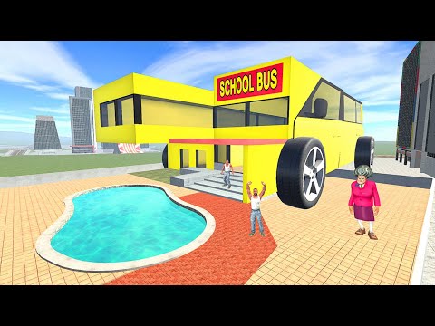Franklin Change House to School Bus in Indian Bike Driving 3D
