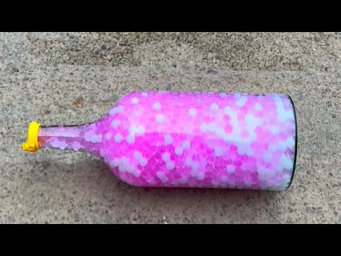 Rolling colorfull bottle on the stair 🌈👻 #asmr #crushingsoftthings #crushingcrunchythings