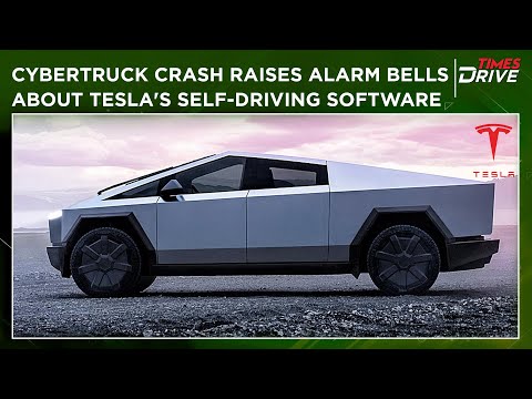 Cybertruck Crash Raises Alarm Bells About Tesla's Self-Driving Software | Times Drive #automobile