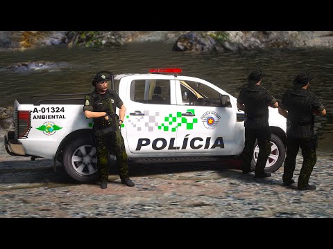 CAÇADORES ILEGAIS SÃO SURPREEENDIDOS PELA POLÍCIA AMBIENTAL PMESP | GTA 5 POLICIAL