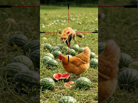 Africa farmer hunting fox attack his hen #shorts #hunting #villagelife #animals
