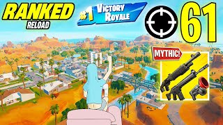 61 Elimination Solo Vs Squad "Ranked RELOAD” Gameplay Wins (NEW! Fortnite Chapter 6 PS4 Controller)
