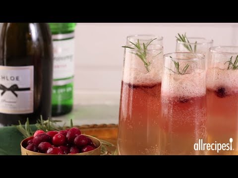 Cocktail Recipes - How to Make Cranberry Rosemary Prosecco Floats