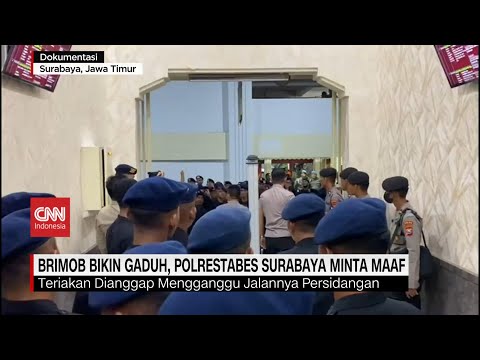 Brimob Bikin Gaduh di Sidang Kanjuruhan, Polrestabes Surabaya Minta Maaf