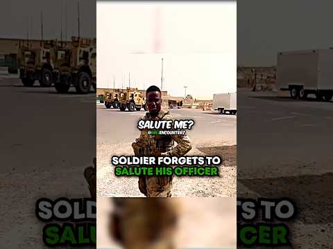Soldier Forgets To Salute His Officer😳 @DefenderJo102