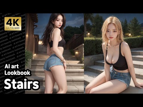 4k Fashion ai art | 계단 룩북 | Stairs Lookbook