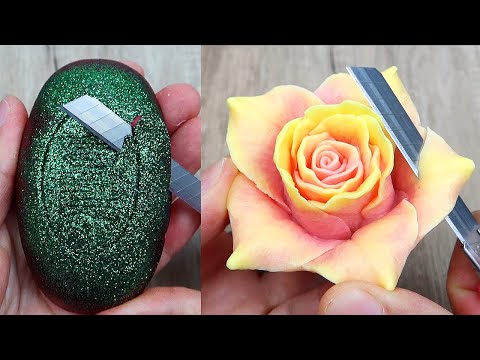 Relaxing Soap Cutting ASMR. Satisfying Soap and lipstick cutting. Corte de jabón - 980