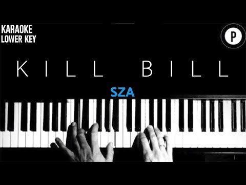 SZA – Kill Bill Karaoke LOWER KEY Slowed Acoustic Piano Instrumental Cover [MALE KEY]