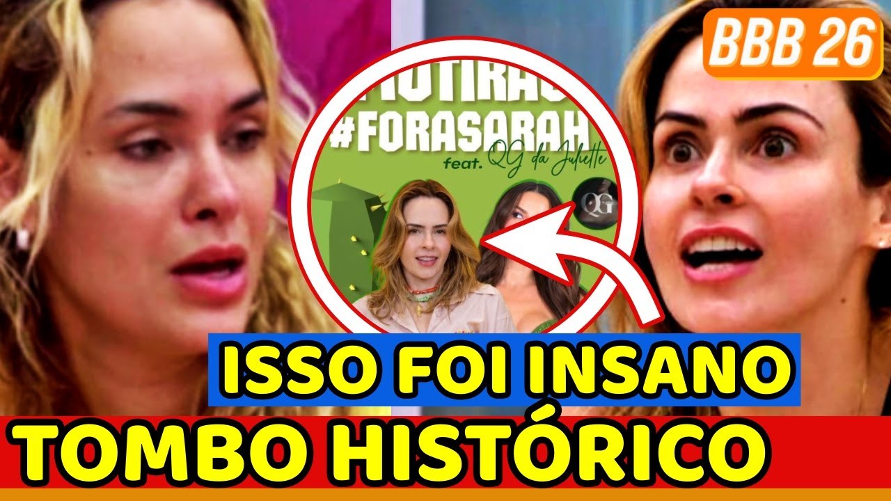 😱URGENTE BBB26: TOMBO HISTÓRICO com MUTIRÃO RECORDE e INSANO! Sarah ERRA GRAVE e CUSTA CARO