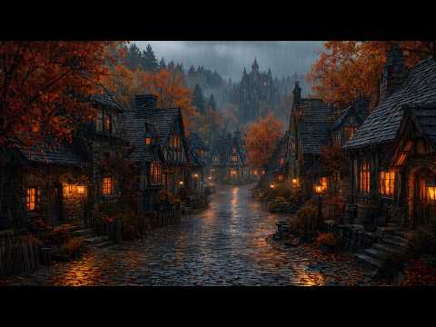 Haunting Gothic Village in Autumn Rain | Dark Academia Piano Music for Reading, Study & Deep Focus