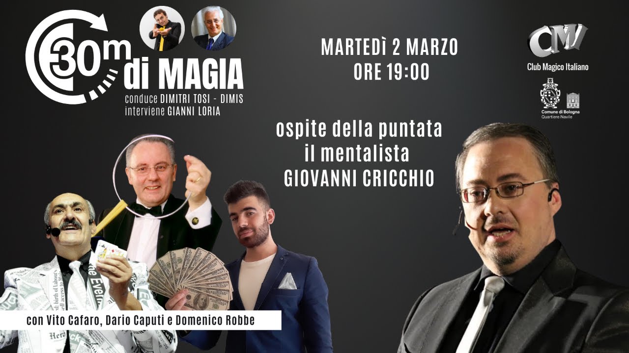Giovanni Cricchio Il Mentalista Siciliano