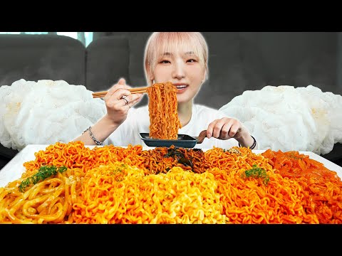 🔥불닭볶음면🔥유일하게 10가지 모든 맛을  다 먹어 볼 수 있는 여자  Buldak stir-fried noodles mukbang eating show