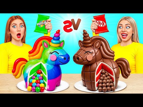 Negra vs Rosa Desafío de Decoración de Pasteles | Batalla Comestible por Trend DO Challenge