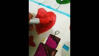 card making ❤️❤️#cards #youtubeshorts #art #new #painting #shortvideo